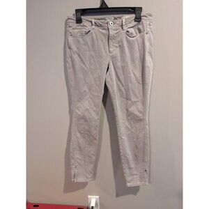 J. Jill Pants Womens 6 Tan Beige Authentic Fit Slim Ankle Denim Jeans Stretch